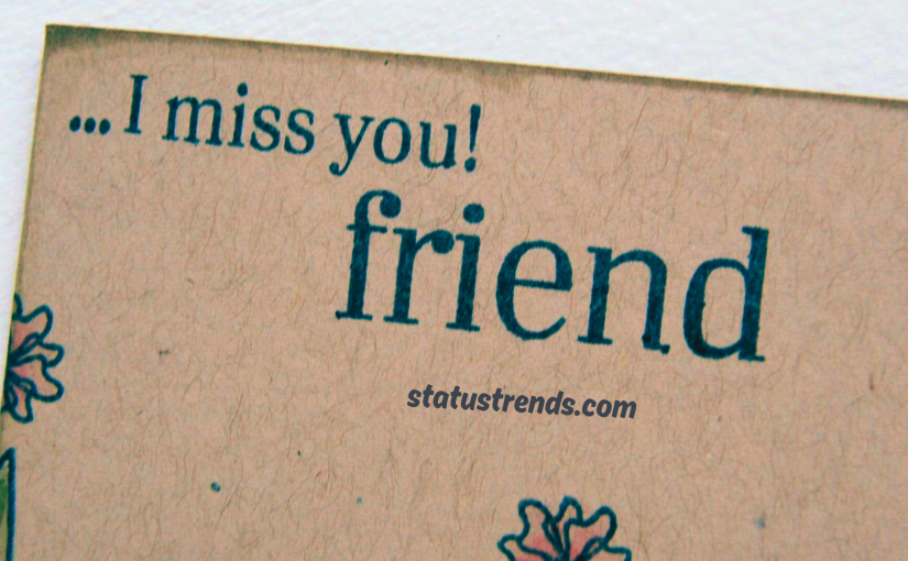 Miss You Friend Status